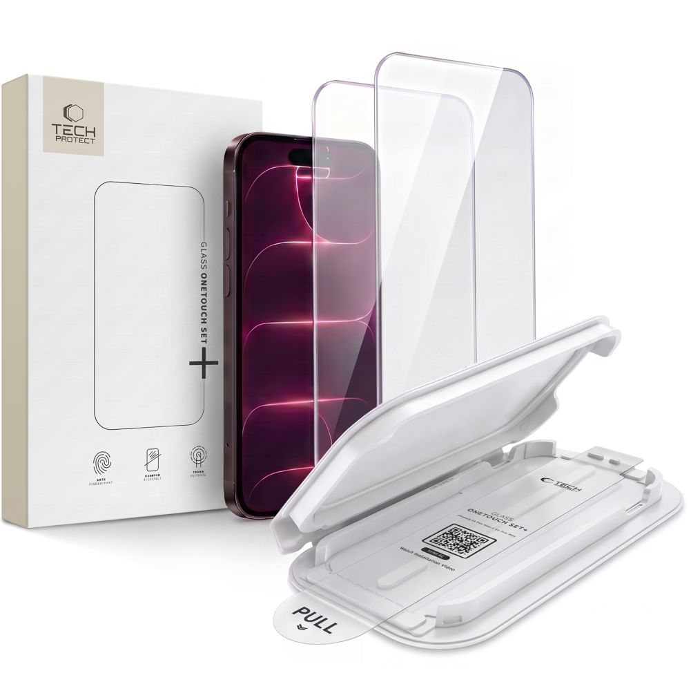Skaidrus apsauginis ekrano stikliukas Apple Iphone 17 Pro / 18 Pro "TECH-PROTECT ONETOUCH SET+ 2-PACK" Skaidrus apsauginis ekrano stikliukas Apple Iphone 17 Pro / 18 Pro "TECH-PROTECT ONETOUCH SET+ 2-PACK" - Image 1