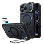 Juodas frosted dėklas Apple Iphone 17 Pro Max / 18 Pro Max "ESR CLASSIC HYBRID KICKSTAND MAGSAFE"