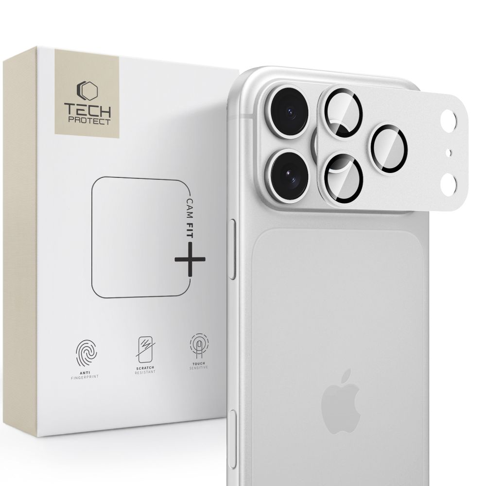 Sidabrinė galinės kameros apsauga Apple Iphone 18 Pro "Tech-Protect Camfull Fit+" Sidabrinė galinės kameros apsauga Apple Iphone 18 Pro "Tech-Protect Camfull Fit+" - Image 1