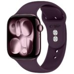 Burgundy silikoninė apyrankė Apple Watch 8 / 9 / 10 / 11 / 12 / SE / Ultra (44 / 45 / 46 / 49MM) "Tech-Protect Silicone"