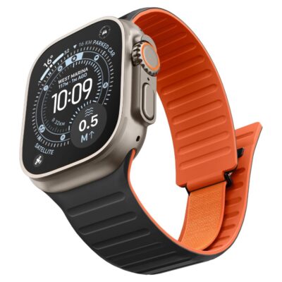 Juoda apyrankė Apple Watch 8 / 9 / 10 / 11 / 12 / SE / Ultra (44 / 45 / 46 / 49mm) – nuotrauka 2