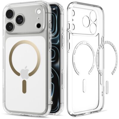 Skaidrus auksinis dėklas Iphone 17 Pro Max / 18 Pro Max – nuotrauka 2