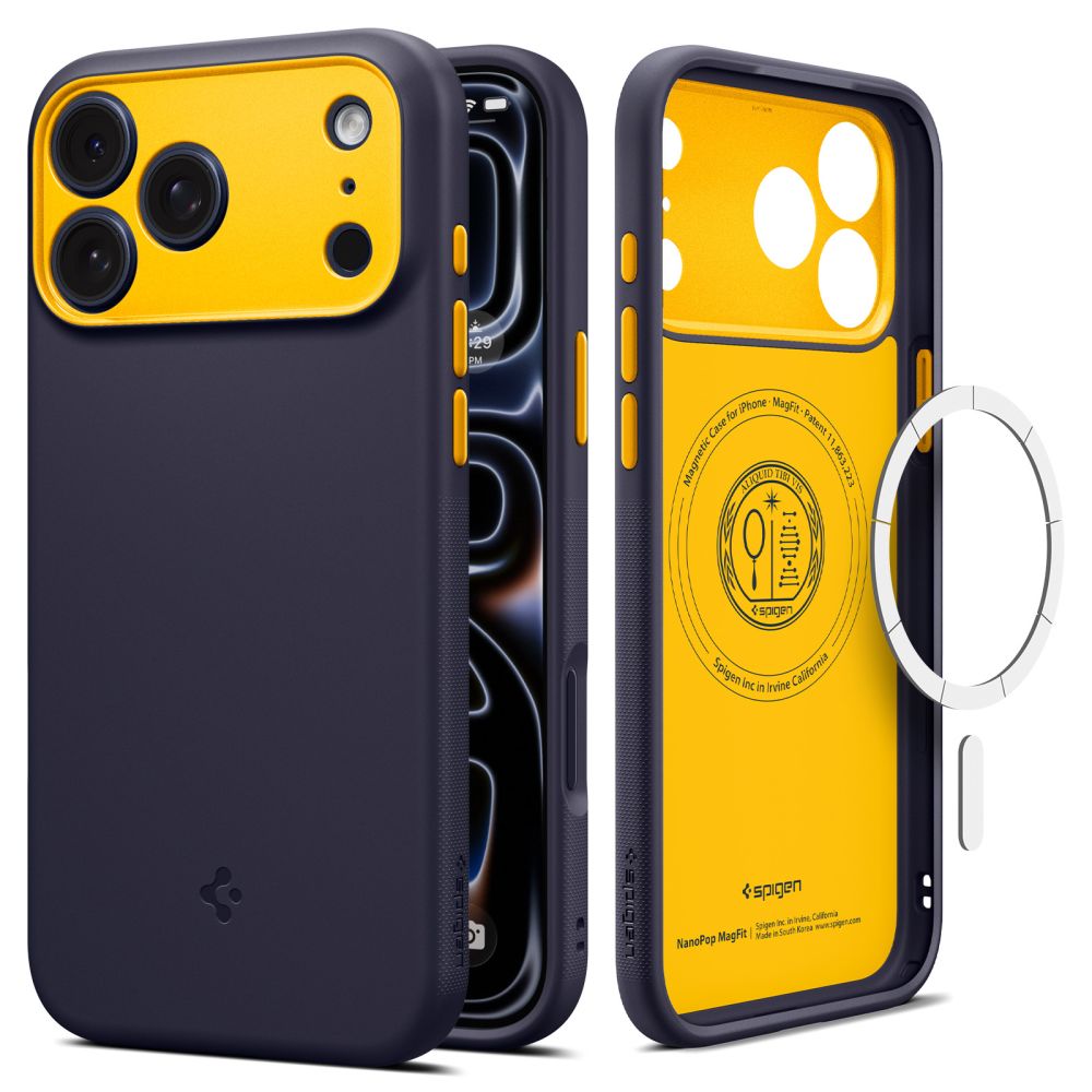 Mėlynas dėklas Apple Iphone 17 Pro / 18 Pro "Spigen Nano Pop Magsafe" Mėlynas dėklas Iphone 17 Pro / 18 Pro