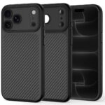 Juodas carbon dėklas Iphone 17 Pro / 18 Pro