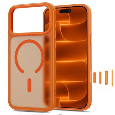 Oranžinis matinis dėklas Iphone 17 Pro / 18 Pro – nuotrauka 2