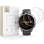 Skaidrus apsauginis stiklas GARMIN FENIX 9 PRO (47 MM) "TECH-PROTECT GLASS FIT+ 2-PACK"