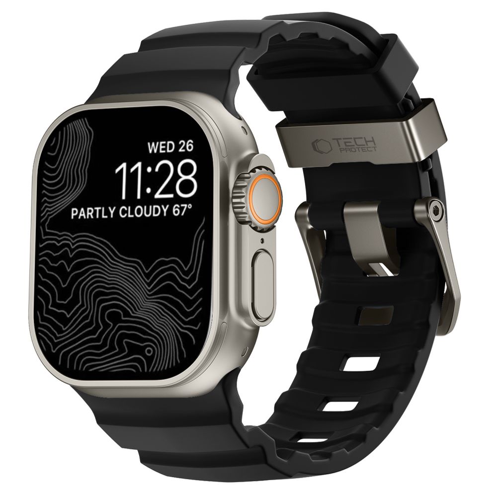 Juoda apyrankė Apple Watch 8 / 9 / 10 / 11 / 12 / SE / ULTRA (44 / 45 / 46 / 49 MM) "Tech-Protect Motion" Juoda apyrankė Apple Watch 8 / 9 / 10 / 11 / 12 / SE / ULTRA (44 / 45 / 46 / 49 MM) "Tech-Protect Motion" - Image 1