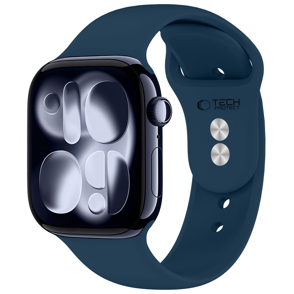 Tamsiai mėlyna silikoninė apyrankė Apple Watch 8 / 9 / 10 / 11 / 12 / SE (40 / 41 / 42MM) "Tech-Protect Silicone" Tamsiai mėlyna silikoninė apyrankė Apple Watch 8 / 9 / 10 / 11 / 12 / SE (40 / 41 / 42MM) "Tech-Protect Silicone" - Image 1