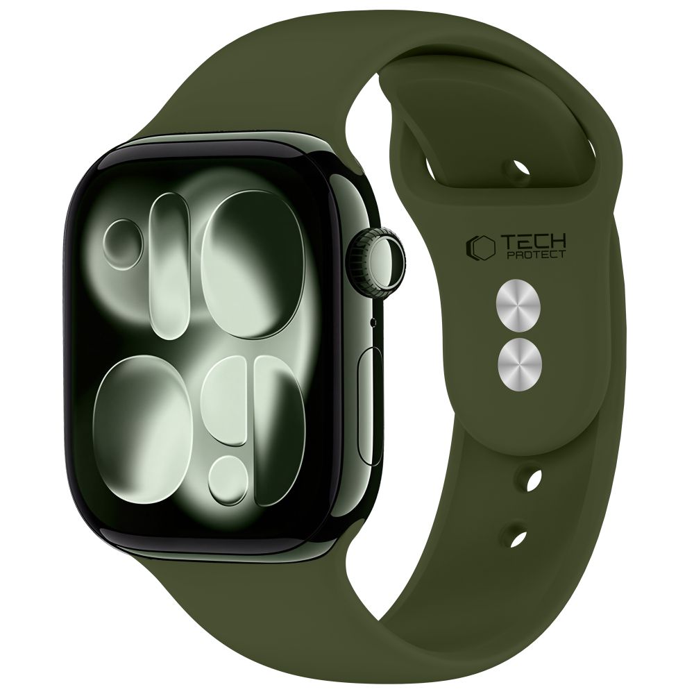 Žalia silikoninė apyrankė Apple Watch 8 / 9 / 10 / 11 / 12 / SE / Ultra (44 / 45 / 46 / 49MM) "Tech-Protect Silicone" Žalia silikoninė apyrankė Apple Watch 8 / 9 / 10 / 11 / 12 / SE / Ultra (44 / 45 / 46 / 49MM) "Tech-Protect Silicone" - Image 1