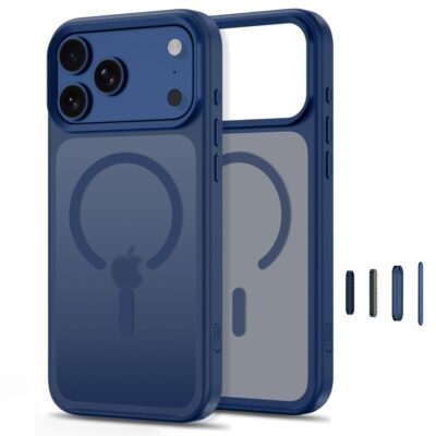 Matinis tamsiai mėlynas dėklas Iphone 17 Pro / 18 Pro – nuotrauka 2