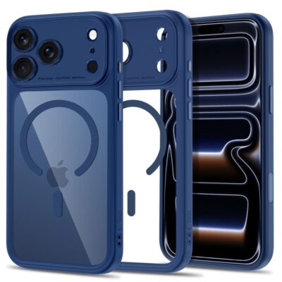 Skaidrus-tamsiai mėlynas dėklas Iphone 17 Pro Max / 18 Pro Max
