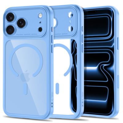 Skaidrus-šviesiai mėlynas dėklas Iphone 17 Pro / 18 Pro