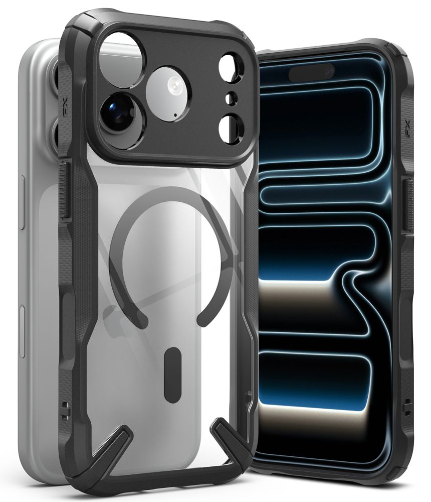 Juodas dėklas Apple Iphone 17 Pro Max / 18 Pro Max "Ringke Fusion X Magnetic Magsafe" Juodas dėklas Iphone 17 Pro Max / 18 Pro Max