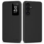 Juodas matinis atverčiamas dėklas Samsung Galaxy S26 FE "Tech-Protect Smart Wallet"