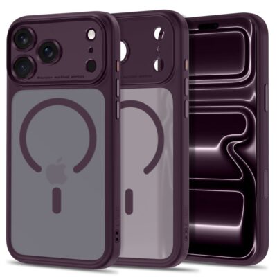 Tamsiai vyšninis matinis dėklas Iphone 17 Pro Max / 18 Pro Max