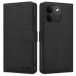 Juodas matinis atverčiamas dėklas Xiaomi Redmi Note 17 Pro Max 5G "Tech-Protect Wallet"