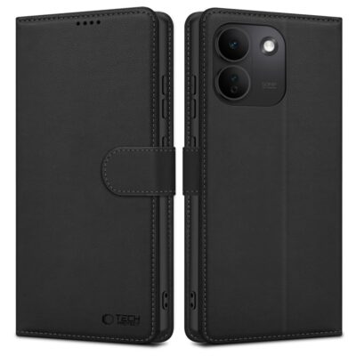 Juodas matinis atverčiamas dėklas Xiaomi Redmi Note 17 Pro Max 5G
