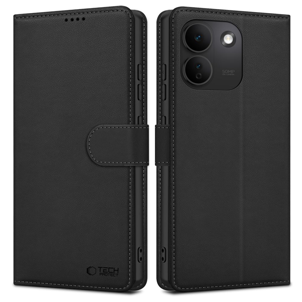 Juodas matinis atverčiamas dėklas Xiaomi Redmi Note 17 Pro Max 5G "Tech-Protect Wallet" Juodas matinis atverčiamas dėklas Xiaomi Redmi Note 17 Pro Max 5G