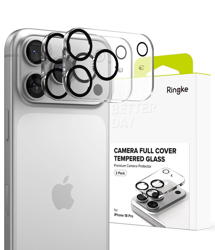 Juodas apsauginis kameros stikliukas Apple Iphone 18 Pro "Ringke Camera Full Cover 2-Pack" Juodas apsauginis kameros stikliukas Apple Iphone 18 Pro
