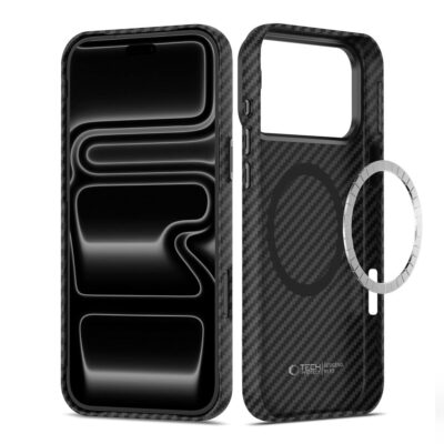 Juodas-sidabrinis dėklas Iphone 17 Pro / 18 Pro – nuotrauka 2