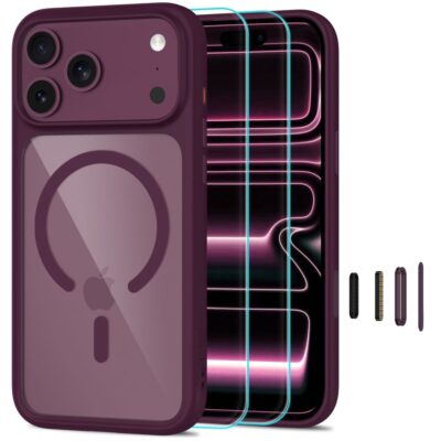 Bordo-skaidrus dėklas Iphone 17 Pro / 18 Pro
