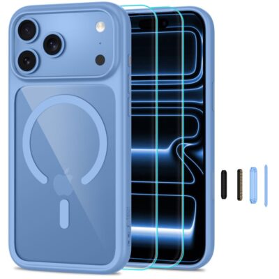 Šviesiai mėlynas-skaidrus dėklas Iphone 17 Pro / 18 Pro