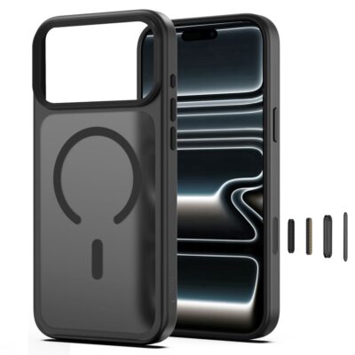Juodas matinis dėklas Iphone 17 Pro / 18 Pro – nuotrauka 2