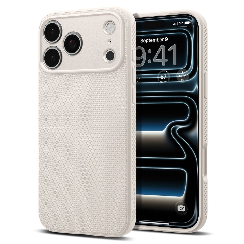 Titano spalvos dėklas Apple Iphone 17 Pro Max / 18 Pro Max "Spigen Liquid Air" Titano spalvos dėklas Iphone 17 Pro Max / 18 Pro Max