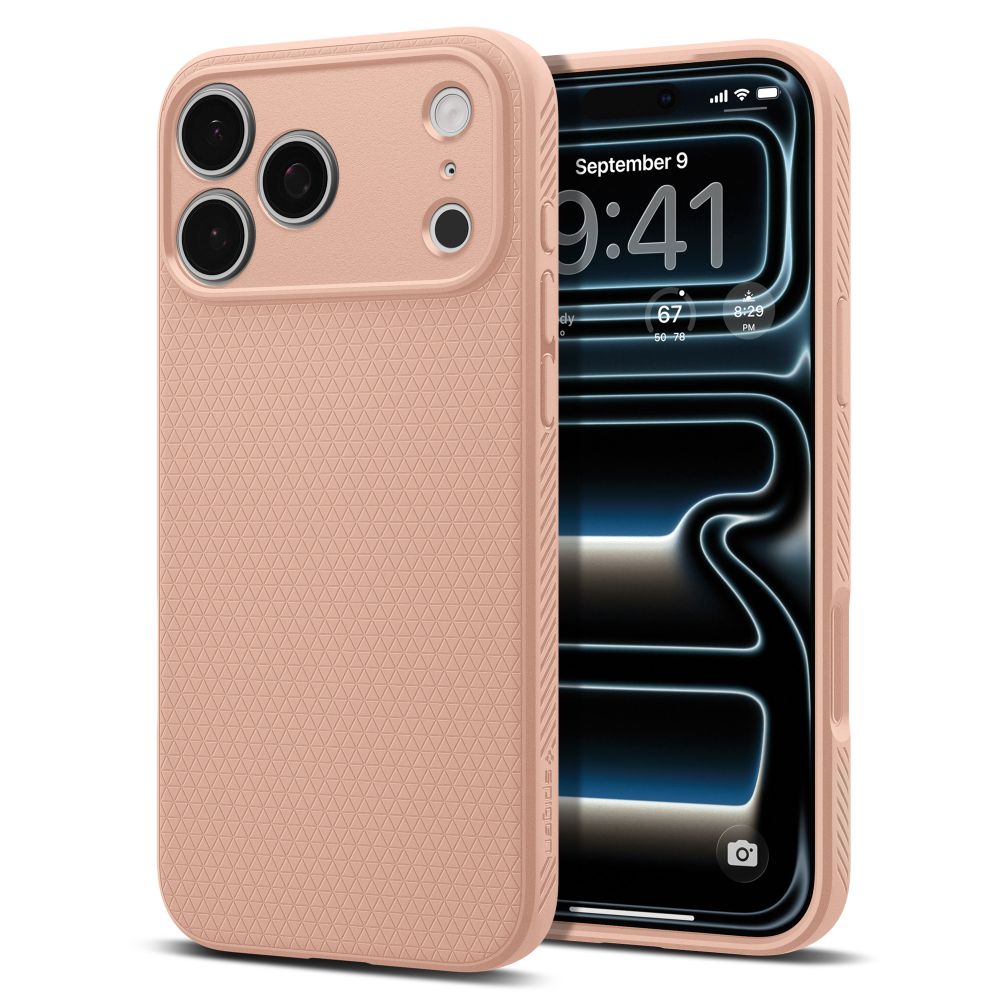 Rausvas dėklas Apple Iphone 17 Pro Max / 18 Pro Max "Spigen Liquid Air" Rausvas dėklas Iphone 17 Pro Max / 18 Pro Max