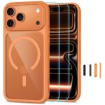 Oranžinis-skaidrus dėklas Iphone 17 Pro Max / 18 Pro Max