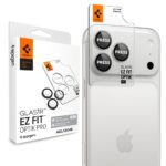 Sidabrinis apsauginis stiklas galiniai kamerai Apple Iphone 18 Pro / 18 Pro Max "Spigen Optik Ez Fit 2-Pack"