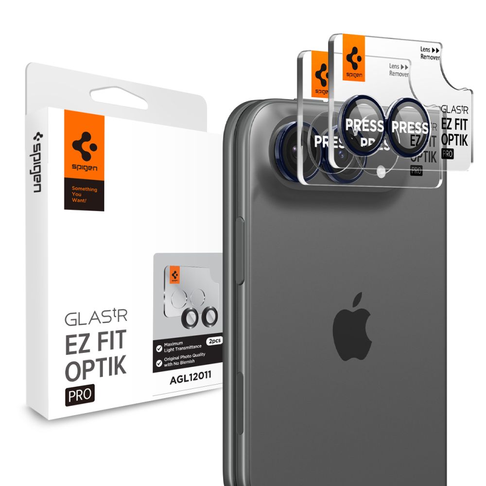 Sky apsauginis stiklas galiniai kamerai Apple Iphone Duo "Spigen Optik Ez Fit 2-Pack" Sky apsauginis stiklas kamerai Iphone Duo