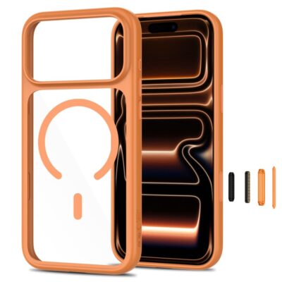 Oranžinis-skaidrus dėklas Iphone 17 Pro / 18 Pro – nuotrauka 2