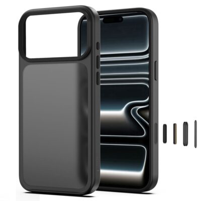 Juodas matinis dėklas Iphone 17 Pro / 18 Pro – nuotrauka 2