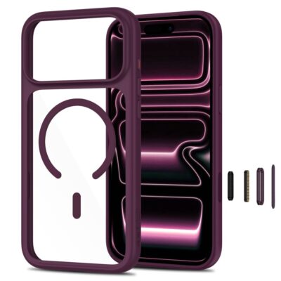 Bordo-skaidrus dėklas Iphone 17 Pro / 18 Pro – nuotrauka 2