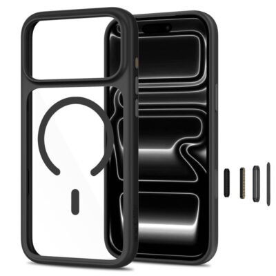Juodas-skaidrus dėklas Iphone 17 Pro / 18 Pro – nuotrauka 2