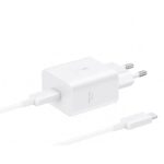 Baltas įkroviklis Samsung EP-T4511XWEGEU 45W USB-C + USB-C to USB-C cable 1.8m