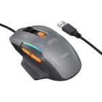 Juoda-pilka laidinė pelė Hoco GM52 RGB Gaming