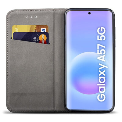 Juodas atverčiamas dėklas Samsung A576 A57 5G – nuotrauka 2