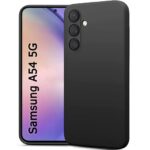 Juodas dėklas Samsung A546 A54 5G "Liquid Silicone" 1.5mm