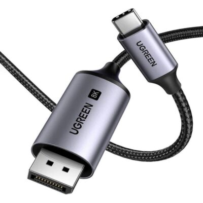 Juodas kabelis Ugreen CM556 USB-C to DisplayPort (8K@60Hz) 1.0m