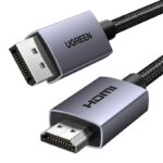 Juodas kabelis Ugreen DP125 DisplayPort to HDMI (4K@30Hz) 2.0m