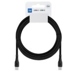 Juodas USB kabelis Blue Star PJ73-14-3 USB-C to USB-C 60W 2.0m