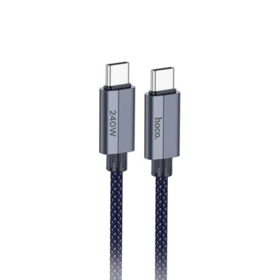 Juodas USB kabelis Hoco U134 240W USB-C to USB-C 1.8m