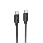 Juodas USB kabelis Hoco X115 240W USB-C to USB-C 1.0m