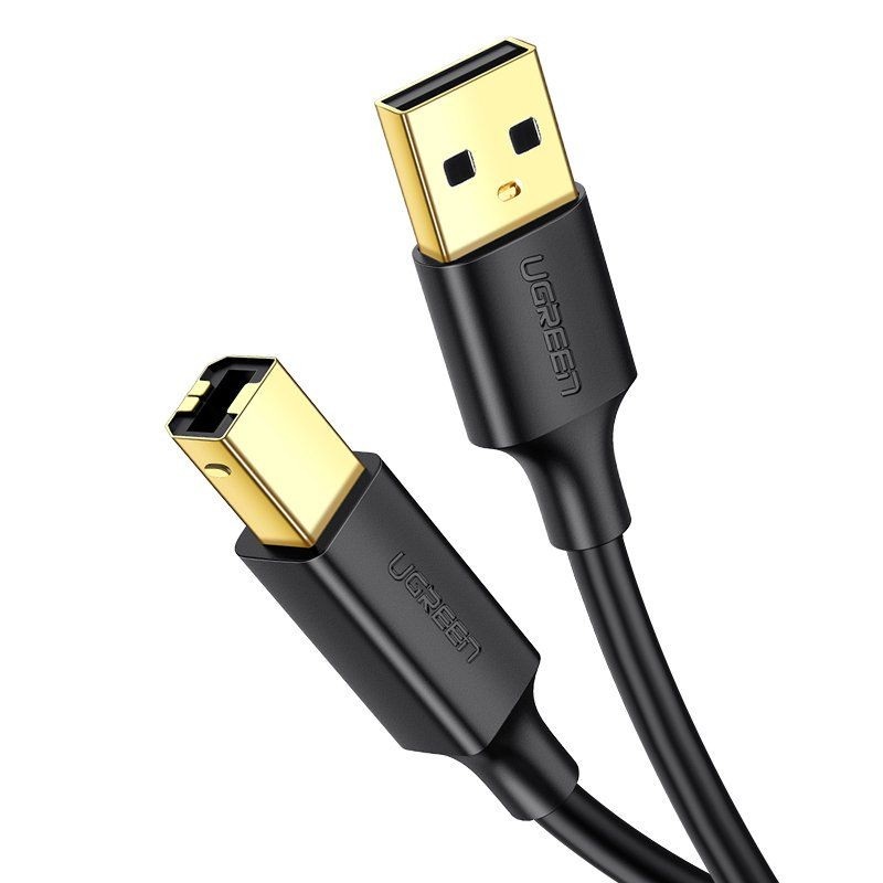 juodas-usb-kabelis-spausdintuvams-ugreen-us135-usb-a-to-usb-b-5-0m Juodas USB kabelis spausdintuvams Ugreen US135 USB-A to USB-B 5.0m