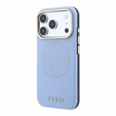 Mėlynas dėklas Guess PU Semi Wrap Perforated 4G Logo MagSafe telefonui Iphone 18 Pro Max – nuotrauka 2