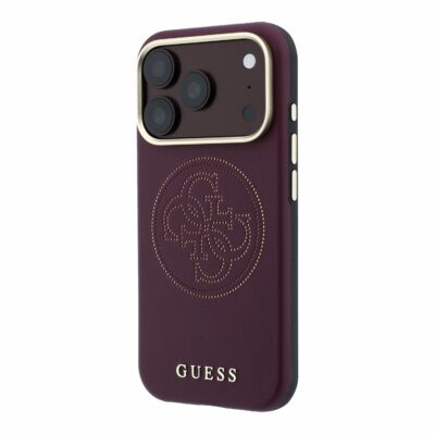 Bordo dėklas Guess PU Semi Wrap Perforated 4G Logo MagSafe telefonui Iphone 18 Pro Max – nuotrauka 2
