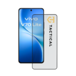 Juodas apsauginis stiklas telefonui Vivo V70 Lite "Tactical Glass Shield 5D"