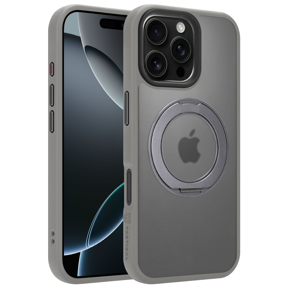 Šviesiai pilkas dėklas Apple Iphone 16 Pro Max "Tactical MagForce Hyperstand" Šviesiai pilkas dėklas Apple Iphone 16 Pro Max "Tactical MagForce Hyperstand" - Image 1
